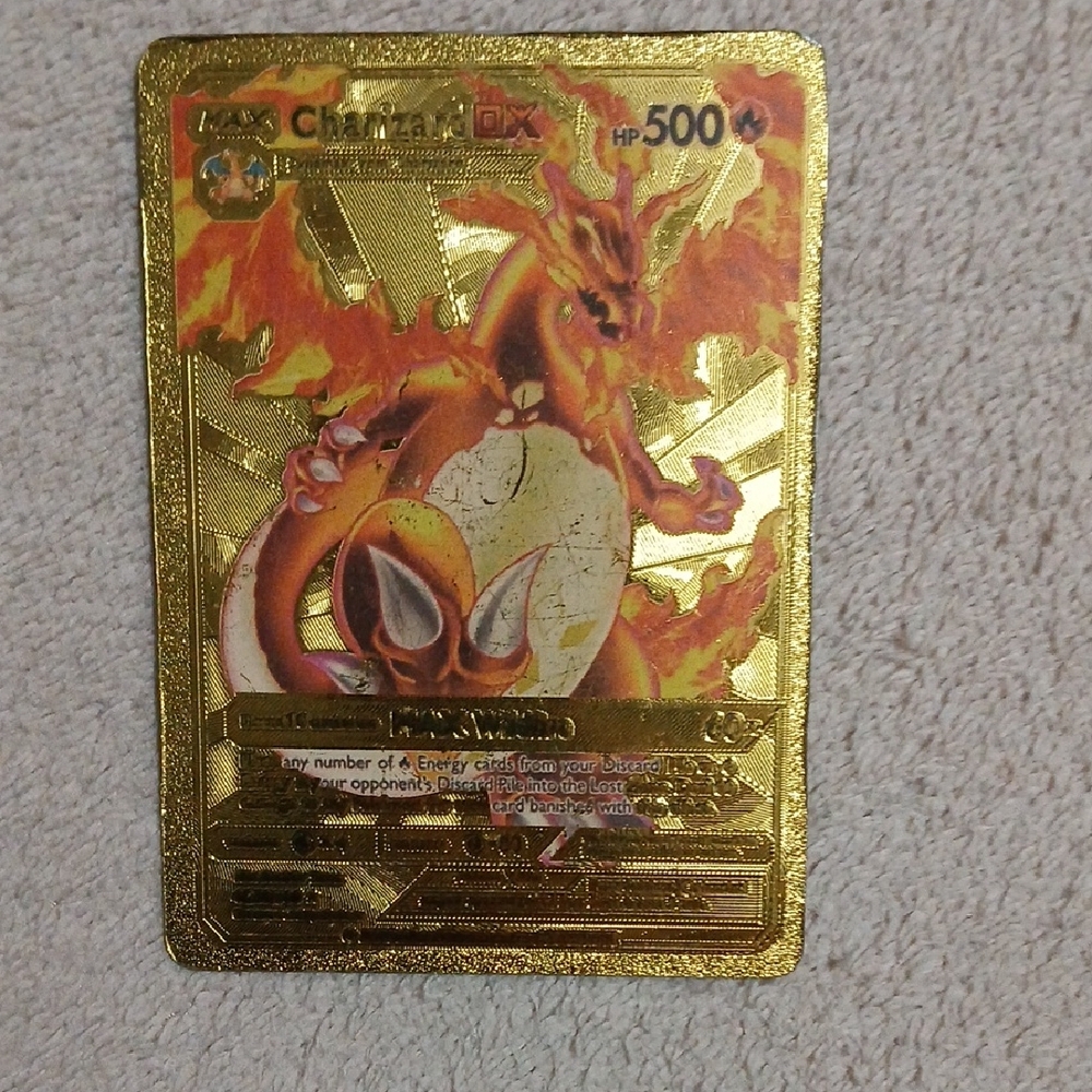 Gold Charizard GX Card